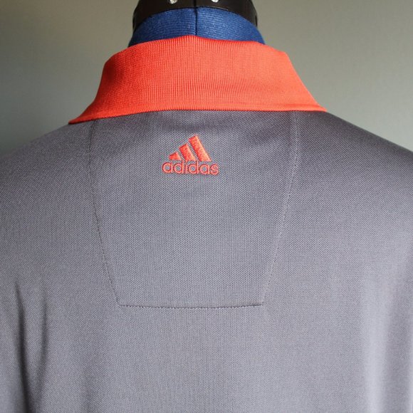 Blue/Red Short Sleeve Zip Polo Shirt ~L~ - Picture 8 of 10